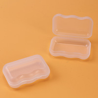 Boîte en plastique PP transparente pliable, adaptée aux bouchons d'oreilles, aux bijoux, avec couvercle anti-poussière, convient aux boucles d'oreilles