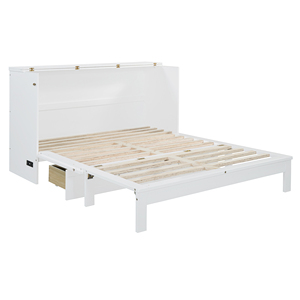 Queen Size Modern <b>Convertible</b> Murphy <b>Bed</b> with Adjustable Features Pine Wood Construction Large Drawers 5-Year Warranty - Product Image 5