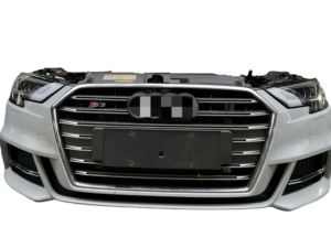 Pare-chocs avant en fibre de carbone pour <span class=keywords><strong>Audi</strong></span> A3/<span class=keywords><strong>S3</strong></span> RS3 (2017-2020) avec découpes pour capteurs d'aide au stationnement, fixation par boulons, installation facile, universel - Product Image 1