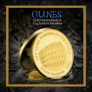 Nouvelle pièce commémorative en métal plaqué or du Colisée romain en Italie, souvenirs du monde des sept merveilles, cadeau de collection, grands bâtiments - Product Image 3