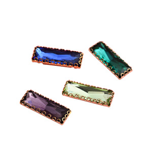 Strass rectangulaires 12 facettes, qualité A, pour bricolage, couture à la main, artisanat, accessoires de bijouterie - Product Image 5