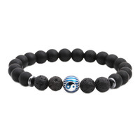 Bracelet en pierre de lave Yin Yang, aromathérapie aux huiles essentielles, guérison, méditation, yoga, perles extensibles réglables
