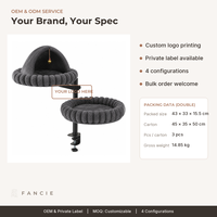 Lit pour chat en peluche à fixer sur le bureau, gain de place, avec nid supérieur à capot rotatif à 360° pour appartements et petites pièces OEM ODM