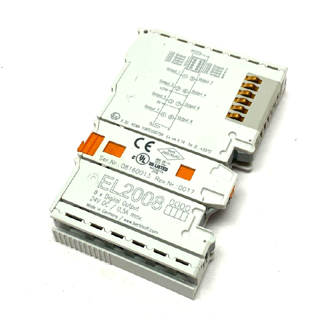 Plc El2008 Ethercat Terminal 8-channel Digital Output Module 24vdc 0.5a for Warranty Product
