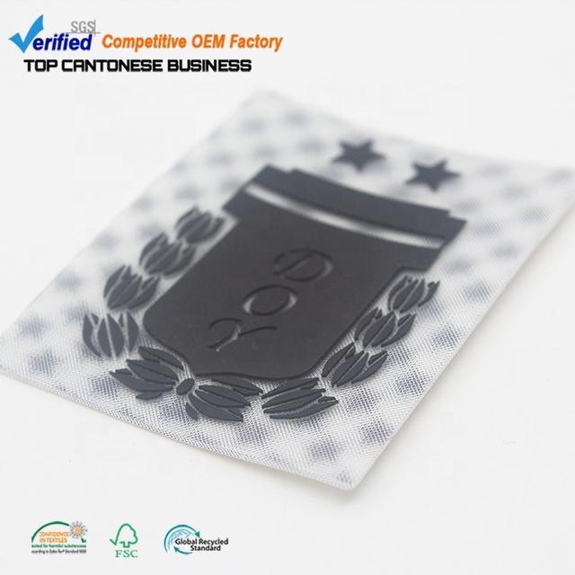 Eco-Friendly Heat Press Lenticular Patches Manufacturer Custom Screen Printed Logo 3D Effect TPU Labels for Sportswear