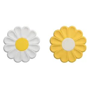 Heat Resistant Daisy Flower Shaped Silicone Rubber Placemats and Coasters