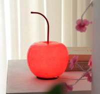 Lampe de bureau moderne et mignonne avec abat-jour créatif en forme de cerise, avec câble USB, de haute qualité, pour la maison