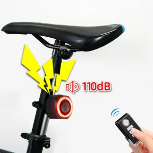 Wholesale Popular Vehicle Security Alarm Waterproof IP65 USB Rechargeable Bicycle Taillight Rechargeable Bike Led Light