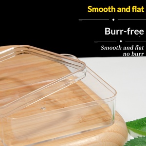 Boîte en plastique transparente carrée de qualité alimentaire, sans bavures, à parois épaisses, coins arrondis, avec couvercle, pour emballage alimentaire ou cadeau - Product Image 5