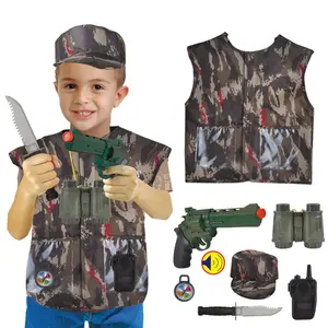 3-8 Y trẻ em quần áo quân sự hàng đầu chọn trẻ em lĩnh vực ngụy trang trang phục halloween trẻ em trang phục chuyên nghiệp