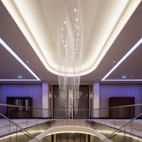 Lustre contemporain en cristal ANNO, design branche, éclairage personnalisé pour villa et escalier