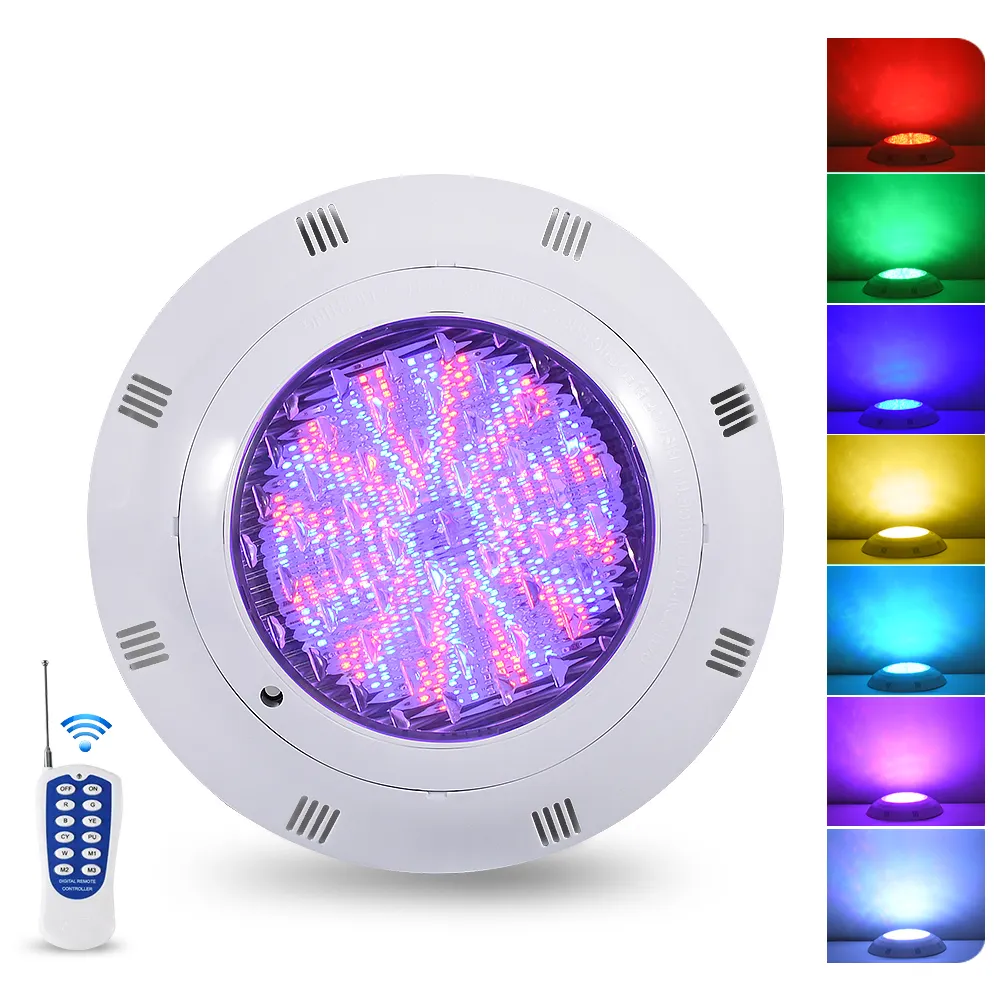 Lampu kolam IP68 anti air/tahan air, lampu LED RGB kolam renang, lampu dinding bawah air berubah warna AC12V 20w 24w 36w 45w