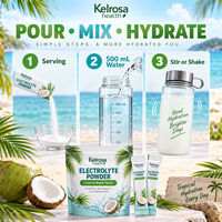 Poudre d'électrolytes hydratante en marque blanche – Sachets d'électrolytes personnalisables pour boissons, saveur fruitée, poudre d'électrolytes Keto