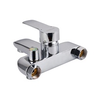 Mitigeur thermostatique mural ITALOMIX pour bain et douche, corps en alliage de zinc poli argenté, poignée unique, robinet de baignoire eau chaude et froide