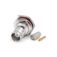 XINQY conector de mamparo hembra impermeable RF Coaxial BNC de alta calidad Modelo para LMR240 LMR200 RG142 bajo