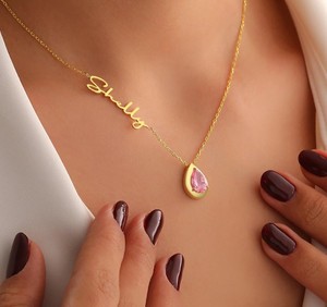 Collar de Alejandrita Hecho a Mano, Regalos de Aniversario para Esposa, Regalo del Día de la Madre para Ella, Collar de Acero Inoxidable 316l - Product Image 4