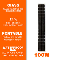 100W BI PV Double verre demi-coupe cellule de panneau solaire de balcon Bifacial