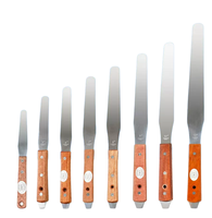 Couteau mélangeur d'encre en acier inoxydable avec manche en bois, spatule grattoir pour mélange d'encre et de peinture
