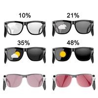 Lunettes intelligentes tendance 2026 avec caméra, IA, lampe de poche, vidéo, objectif à changement de couleur automatique, podomètre, distance
