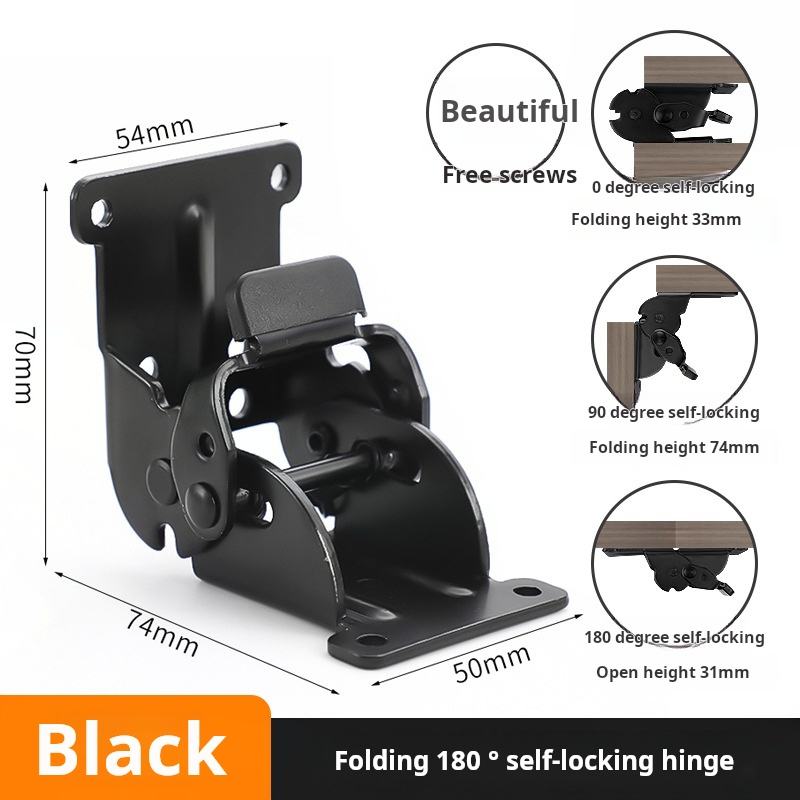 0 °   -90 °   -180 °   บานพับพับได้ สีดำ