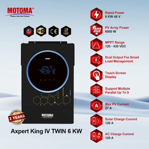 เครื่องแปลงไฟฟ้า UPS 6kW PV MPPT แบบออฟกริด สำหรับชาร์จแบตเตอรี่ 48V 230V 220V สำหรับศูนย์ข้อมูลที่อยู่อาศัย - Product Image 2