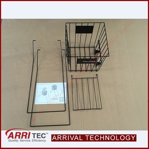 Chariot à balles de tennis pliable en fil métallique avec roues, en fer noir, pour le rangement - Product Image 4