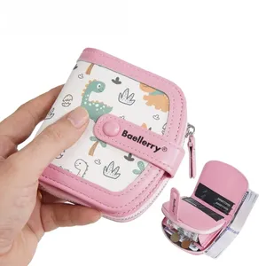 Mignon dames portefeuille avec fermeture éclair <span class=keywords><strong>petit</strong></span> PU doublé <span class=keywords><strong>porte</strong></span>-monnaie <span class=keywords><strong>porte</strong></span>-cartes portefeuille pour femmes avec espace pour l'argent cartes de crédit pour les filles - Product Image 5