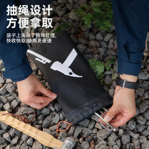 Bolsa de almacenamiento para estacas de tienda de campaña Hike Mount, bolsa de herramientas portátil de tela Oxford con diseño de cordón para equipo de camping - Product Image 1