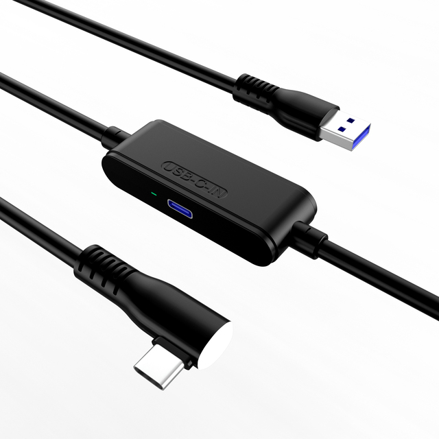 Type C Independent Fast Charging Port to VR Headsets Device for Battery Power Stable USB C Elbow Data Cable