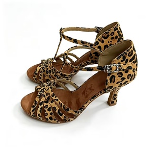 Evkoodance Chaussures de danse latine salsa <span class=keywords><strong>tango</strong></span> personnalisées pour femmes à talons hauts, dessus en daim synthétique, semelle extérieure en daim pour danseuses - Product Image 4