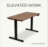 Bureau debout électrique silencieux 55 dB, levage fluide 20 mm/s, capacité 70 kg, robuste avec cadre en T, hauteur réglable pour bureau