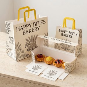 Cajas de Papel para Panadería Ecológicas Personalizadas con Laminado Mate e Impresión Serigráfica para Pan, Pasteles y Repostería para Llevar - Product Image 4