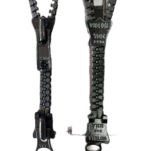 Authentique pour 5 personnes #   Fermeture éclair en résine haut de gamme avec curseur à verrouillage automatique et tirette haut/bas pour vestes, manteaux et vêtements - Product Image 1