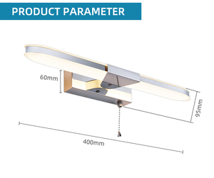 Lámpara de Pared Moderna de Aleación de Aluminio, LED Blanco Cálido 3500K, Regulable, Luz para Espejo de Baño, Montaje Superficial, Base para Bombilla E27 - Product Image 3