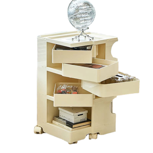 Moderno Gabinete de Almacenamiento Giratorio de Plástico para Salón de Belleza, con Diseño de Múltiples Niveles, Portátil, para Sala de Estar, Salón de Belleza, Almacenamiento de Maquillaje - Product Image 1