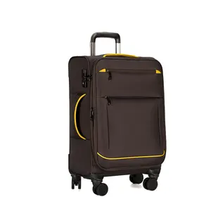 OEMスイベルホイール荷物拡張可能なナイロン生地旅行荷物スーツケースダブルスピナーターン360ホイール荷物