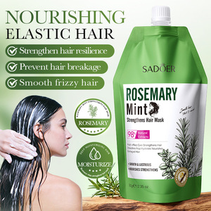 <span class=keywords><strong>Masque</strong></span> capillaire réparateur 350g à l'extrait naturel de romarin et menthe, fortifiant, hydratant, nettoyant en profondeur, <span class=keywords><strong>pour</strong></span> <span class=keywords><strong>cheveux</strong></span> lisses et réparation des dommages (en sachet) - Product Image 1
