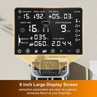 Cafetera Eléctrica Automática de Espresso de un Solo Tiro con Molinillo de Granos, Pantalla de Alto Rendimiento, 1560W, Carcasa de PP, para Hogar y Hotel