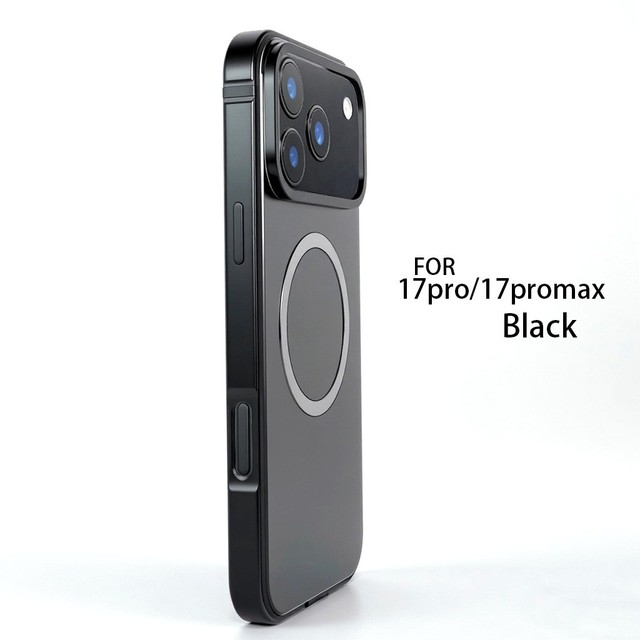 Luxury  Dropshipping Strong Magnetic Charging Phone Case for iPhone 17 Pro 17 Pro Max Aluminum Bumper Shockproof Cover Orange