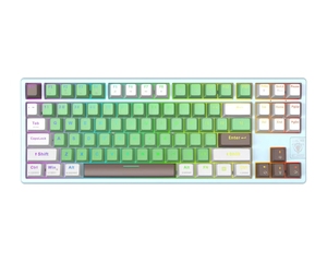 カスタマイズ可能88キーレインボーライトバックライトトリプルモードゲームキーボード有線 + 2.4G + BTブルースイッチ英語PC互換 - Product Image 5