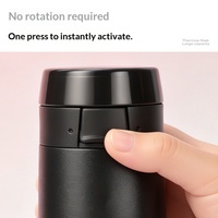Mug à café portable avec couvercle rabattable, bouteille en acier inoxydable 304, gobelet isotherme grande capacité, boucle de transport, vaisselle de voyage