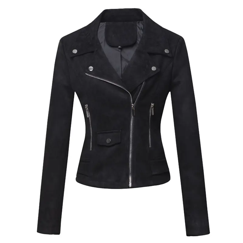 High grade motorcycle coat non fading women's leather dress slim fit waterproof and wear-resistant suede women's jacket
