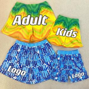 Abbigliamento da spiaggia personalizzato genitore-figlio padre figlio Quick Dry costume da bagno da uomo pantaloncini da spiaggia pantaloncini da spiaggia genitore-figlio indossare pantaloncini in rete - Product Image 4