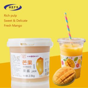2025 OEM Haute Qualité Premium Sirop Liquide Thé Lait Café 2.8KG Pâte De Mangue Pot Sous Vide Gelée Bonbons Confiture De Fruits Avec Pulpe - Product Image 4