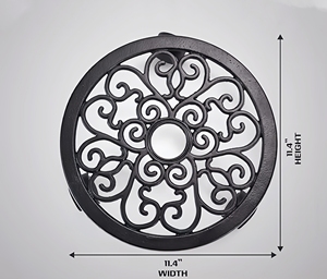 <span class=keywords><strong>Support</strong></span> <span class=keywords><strong>pour</strong></span> pot de fleur en fonte rond mobile <span class=keywords><strong>pour</strong></span> intérieur et extérieur avec 3 roues - Product Image 2