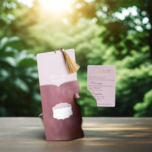 Creativa Partecipazione di Nozze Glamour in Velluto Rosa con Lussuosa Nappina Dorata, Regalo Unico per il Vostro <span class=keywords><strong>Giorno</strong></span> Speciale - Product Image 2