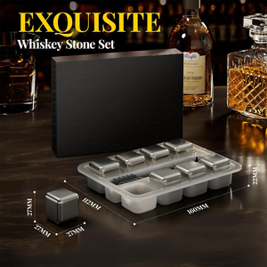 Uống thép không gỉ Whisky lạnh đá tái sử dụng <span class=keywords><strong>ICE</strong></span> CUBE Whisky đá - Product Image 5