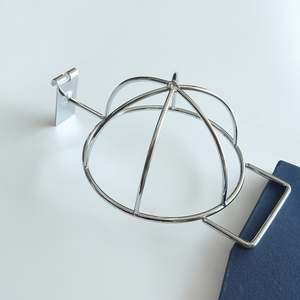 Chất lượng cao màu đen dây kim loại gridwall bán lẻ Hat Cap <span class=keywords><strong>Rack</strong></span> hiển thị móc - Product Image 1
