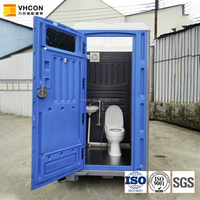 Toilettes mobiles de chantier 100% HDPE vierge, anti-odeurs, compatibles chariot élévateur, pour unités sanitaires de travailleurs, toilettes portables en HDPE