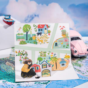 My Little Map Series Die Cut Handbook Stickers décoratifs 1 rouleau de ruban adhésif en caoutchouc PET activé par l'eau - Product Image 4